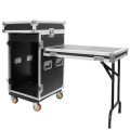 16 Space Rack Case 16U Flight Rack Case With 10 Space Slant Mixer Top and DJ Work Table